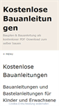 Mobile Screenshot of kostenlose-bauanleitungen.de